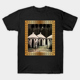 Mud Hut, African Artwork T-Shirt